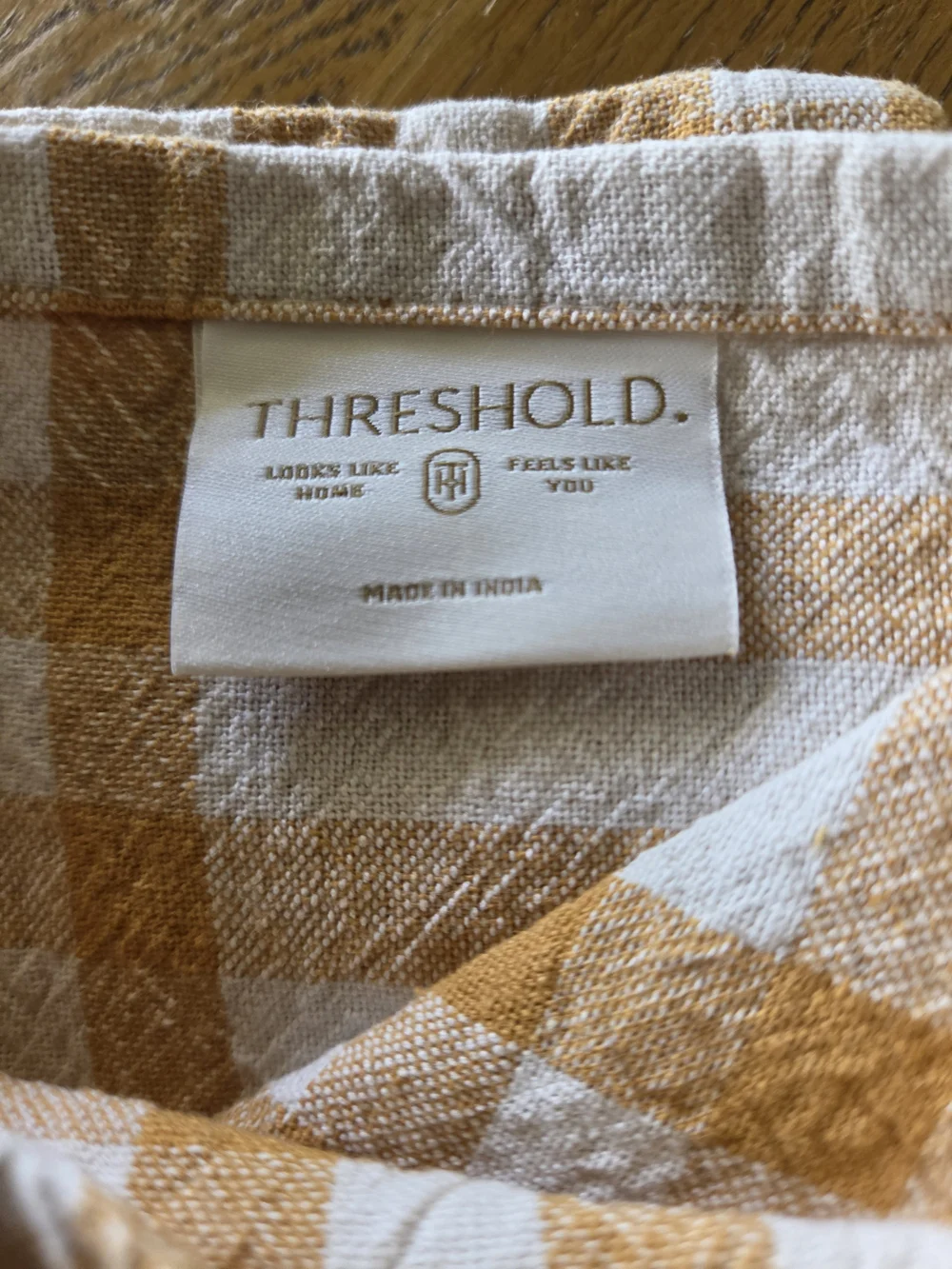 Set of 2 Threshold Gingham Kitchen Towels and 1 Embroidered Napkin, Like New